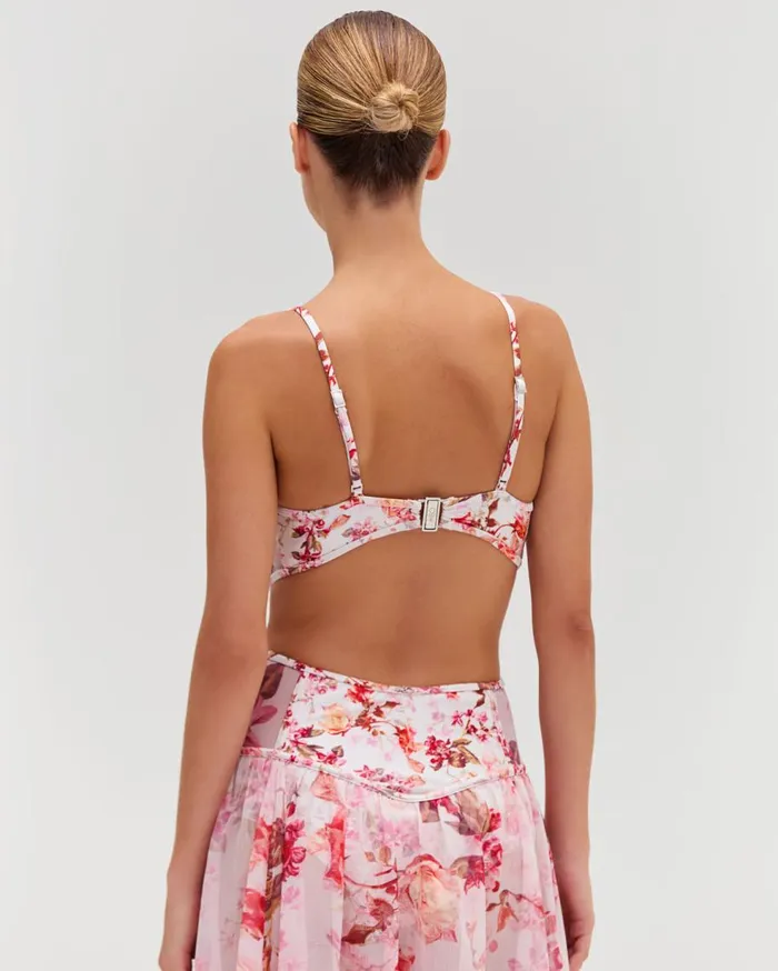 Beach Dresses Women Patbo Floral Haze Bustier Beach Dress Vapor