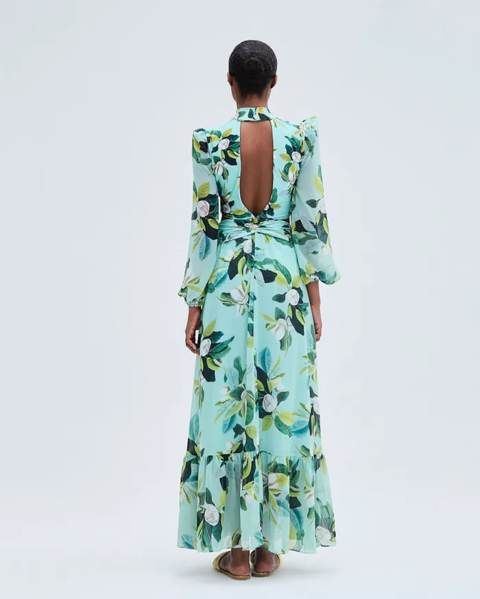 Beach Dresses Women Patbo Magnolia Plunge Maxi Dress Green Multi