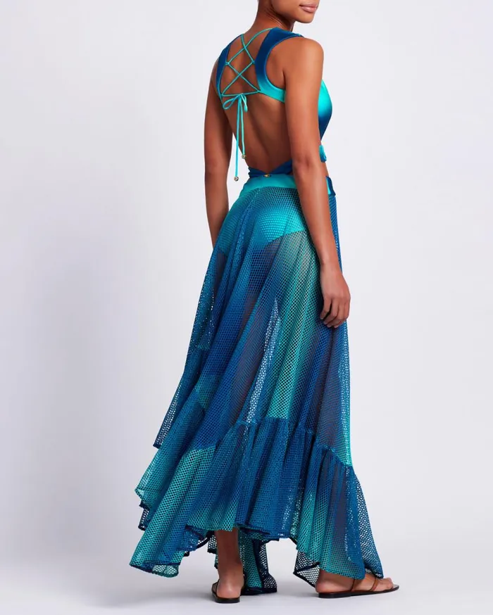 Beach Dresses Women Patbo Ombre Netted Beach Dress High Tide
