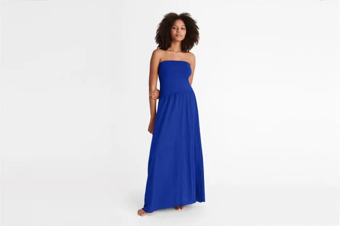 Beachwear and Accessories Womens Eres Ankara Long Dress Indigo