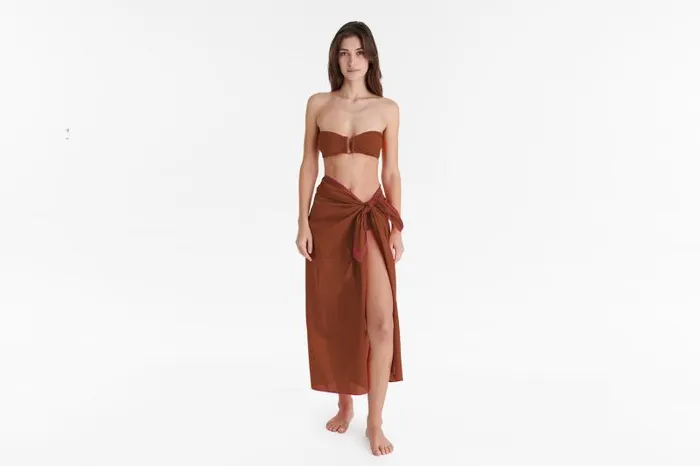 Beachwear and Accessories Womens Eres Cabine Sarong Caramelo