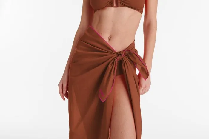 Beachwear and Accessories Womens Eres Cabine Sarong Caramelo