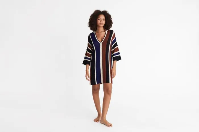 Beachwear and Accessories Womens Eres Diego Short Dress Rayure Nuit