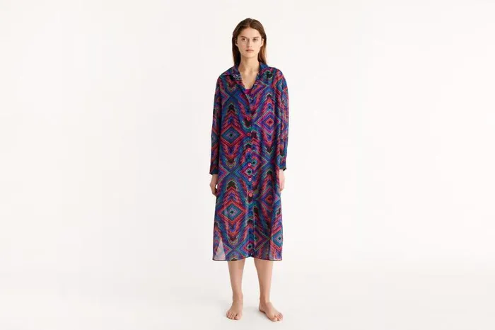 Beachwear and Accessories Womens Eres Dj Long Shirt Dress Imprime Arcenciel