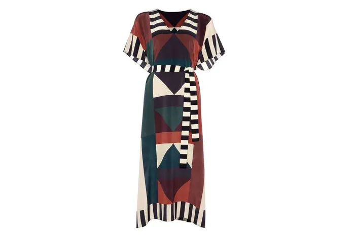 Beachwear and Accessories Womens Eres Facette Kaftan Imprime Kaleido Eclipse