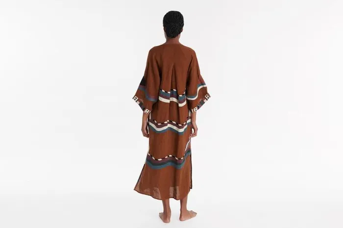 Beachwear and Accessories Womens Eres Horizon Long Dress Caramelo