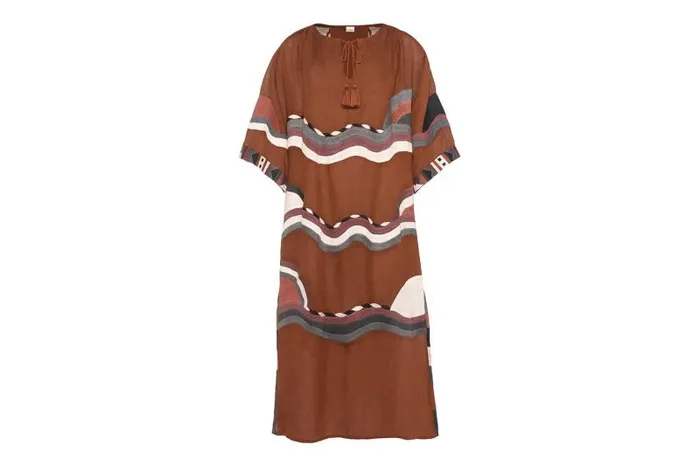 Beachwear and Accessories Womens Eres Horizon Long Dress Caramelo