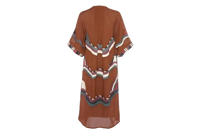 Beachwear and Accessories Womens Eres Horizon Long Dress Caramelo