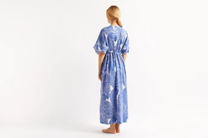 Beachwear and Accessories Womens Eres Jujube Long Dress Imprime Perroquet Maracas