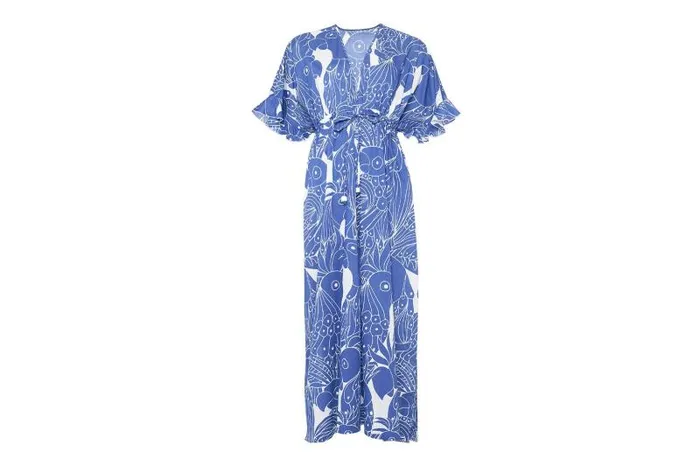 Beachwear and Accessories Womens Eres Jujube Long Dress Imprime Perroquet Maracas