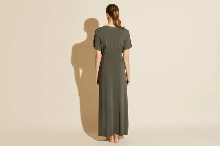 Beachwear and Accessories Womens Eres Lana Long Dress Olive Noire