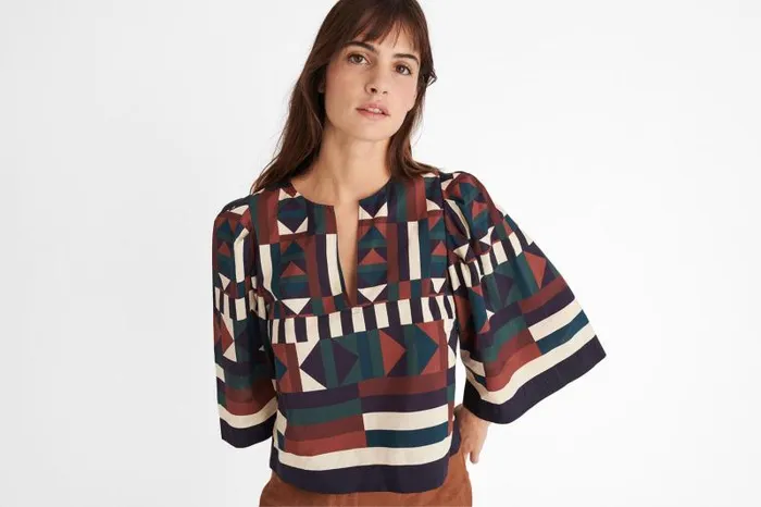 Beachwear and Accessories Womens Eres Lunaire Top Imprime Kaleido Eclipse