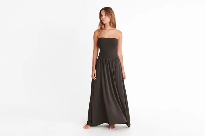 Beachwear and Accessories Womens Eres Oda Long Bustier Dress Volcan