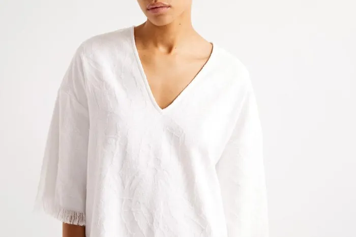 Beachwear and Accessories Womens Eres Orange Short Tunic Blanc