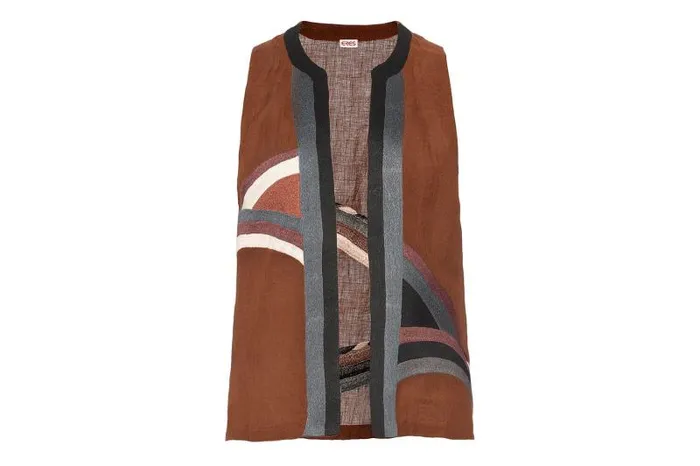 Beachwear and Accessories Womens Eres Paysage Sleeveless Cardigan Caramelo