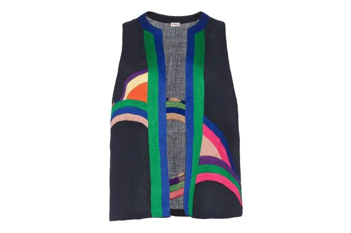 Beachwear and Accessories Womens Eres Paysage Sleeveless Cardigan Night