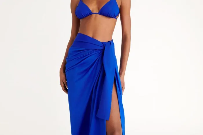 Beachwear and Accessories Womens Eres Peplum 2 Long Sarong Indigo