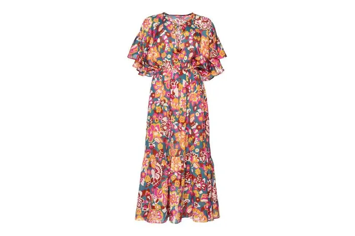 Beachwear and Accessories Womens Eres Piment Long Dress Imprime Flower Power