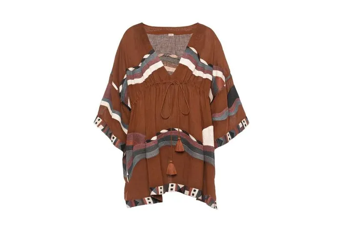 Beachwear and Accessories Womens Eres Solar Short Kaftan Caramelo