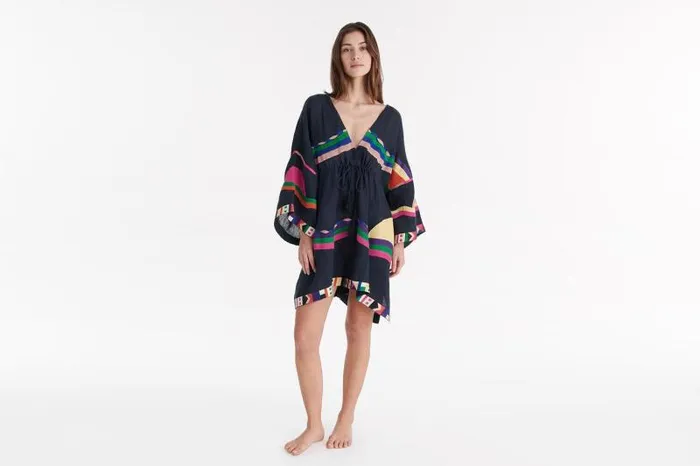 Beachwear and Accessories Womens Eres Solar Short Kaftan Night