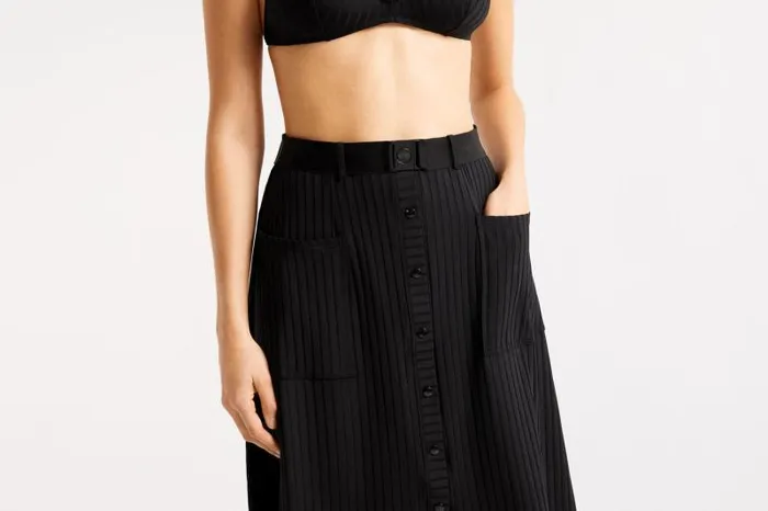 Beachwear and Accessories Womens Eres Tequila Midlength Skirt Noir