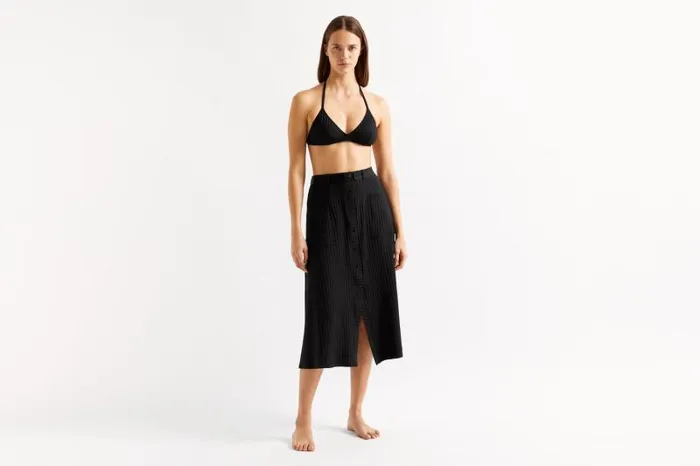 Beachwear and Accessories Womens Eres Tequila Midlength Skirt Noir