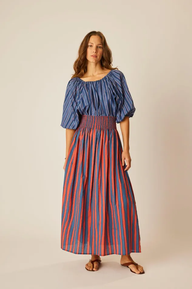 Bella Skirt Black Flat Cotton Women Natalie Martin Bottoms