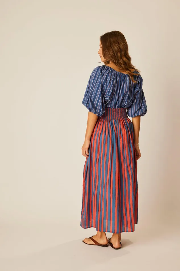 Bella Skirt Black Flat Cotton Women Natalie Martin Bottoms