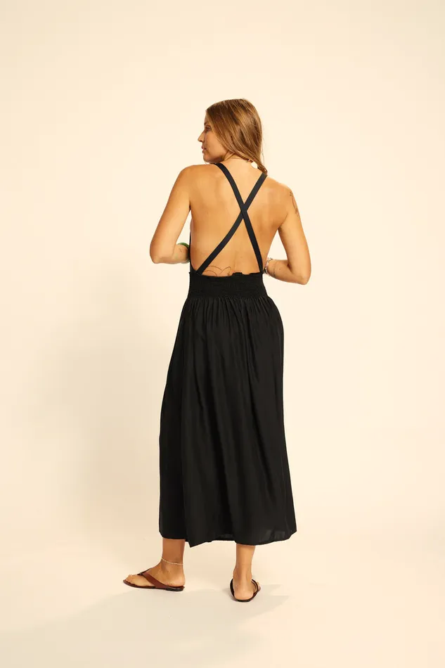 Bella Skirt Black Silk Women Natalie Martin Bottoms