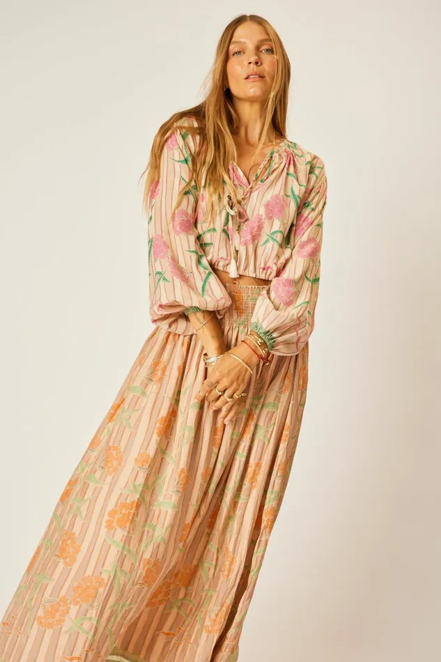 Bella Skirt Chamomile Apricot Women Natalie Martin Bottoms