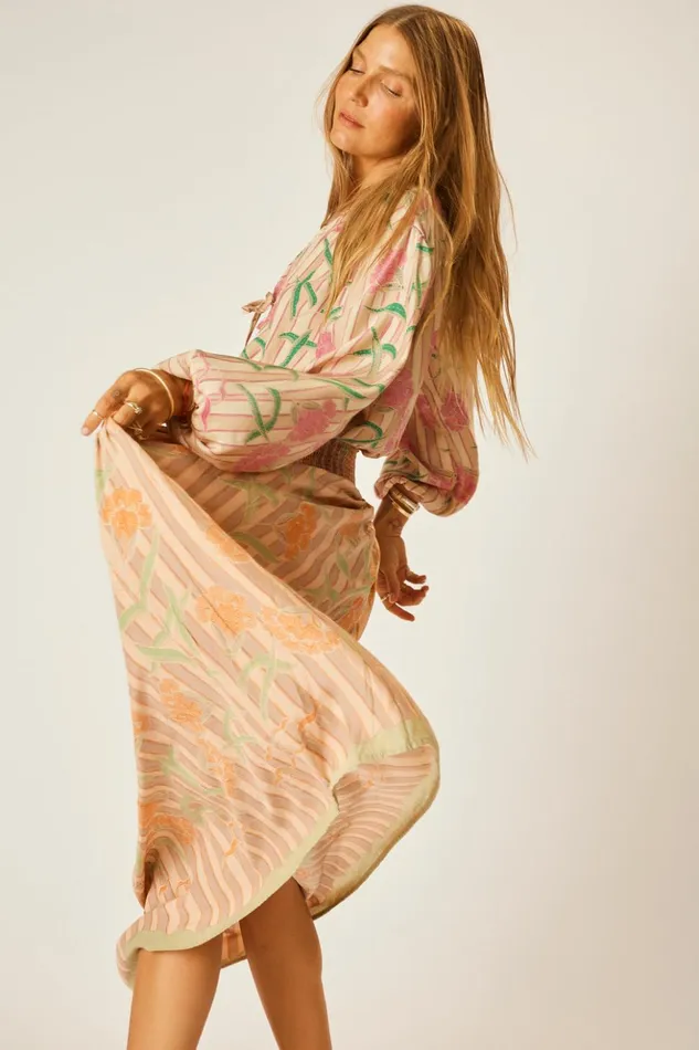 Bella Skirt Chamomile Apricot Women Natalie Martin Bottoms