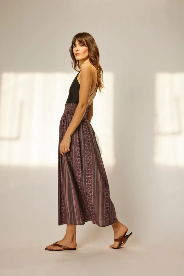 Bella Skirt Paisley Stripe Heather Women Natalie Martin Bottoms Bella Skirt Paisley Stripe Heather Women Natalie Martin Bottoms
