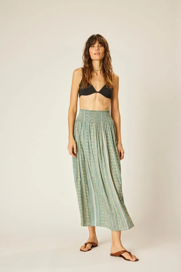 Bella Skirt Paisley Stripe Pool Women Natalie Martin Bottoms