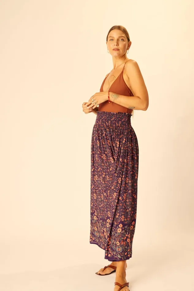 Bella Skirt Petite Fleur Aubergine Women Natalie Martin Bottoms