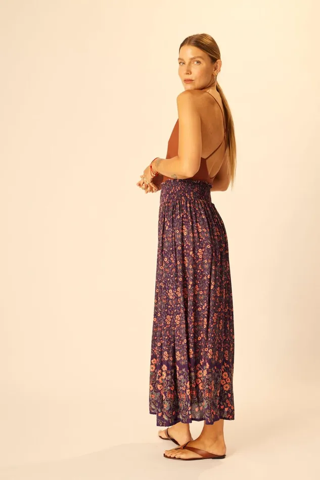 Bella Skirt Petite Fleur Aubergine Women Natalie Martin Bottoms