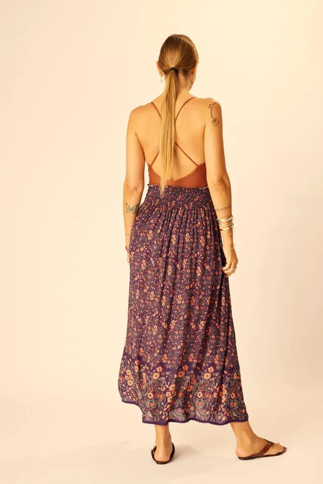 Bella Skirt Petite Fleur Aubergine Women Natalie Martin Bottoms