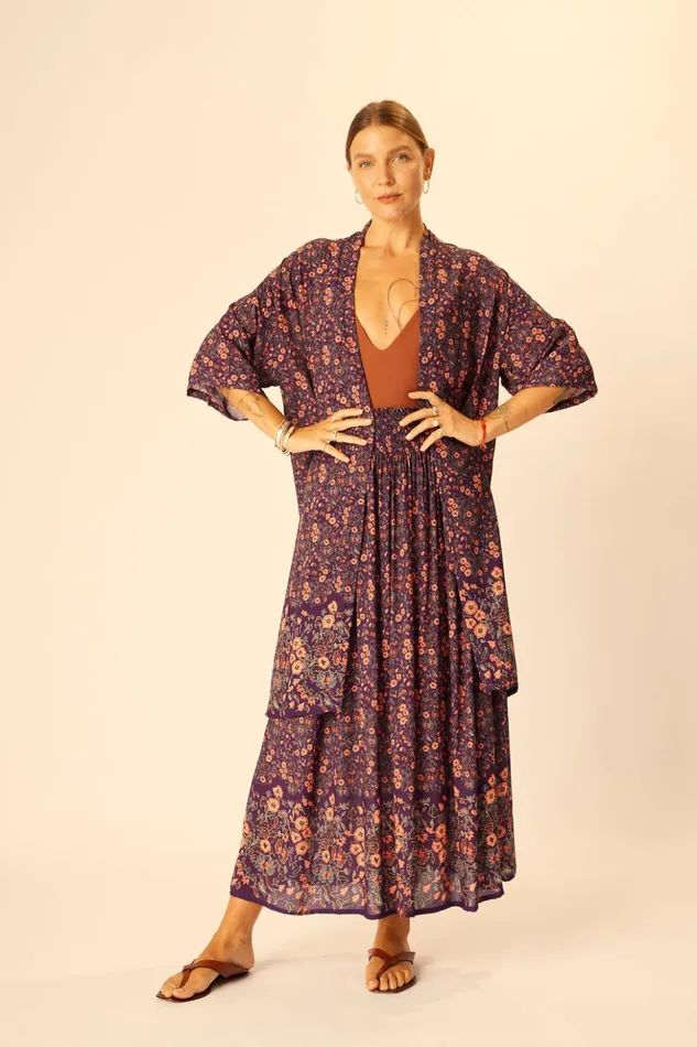 Bella Skirt Petite Fleur Aubergine Women Natalie Martin Bottoms