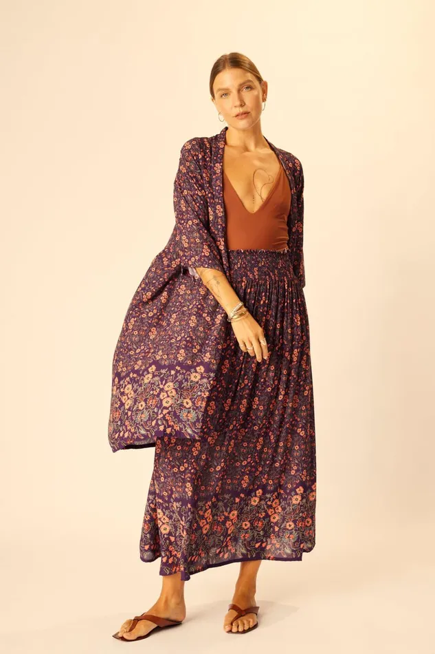 Bella Skirt Petite Fleur Aubergine Women Natalie Martin Bottoms