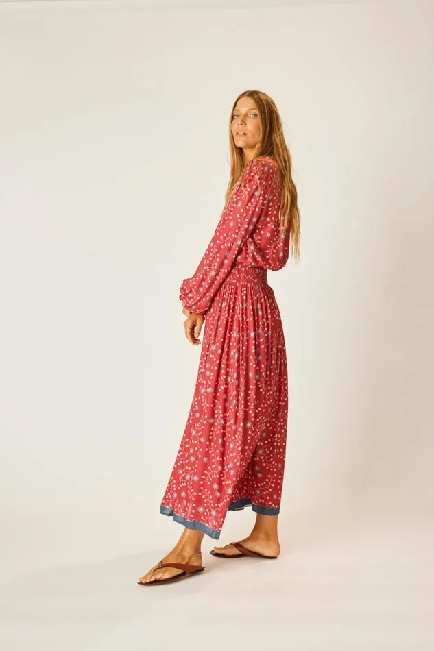 Bella Skirt Pinwheel Barn Red Women Natalie Martin Bottoms