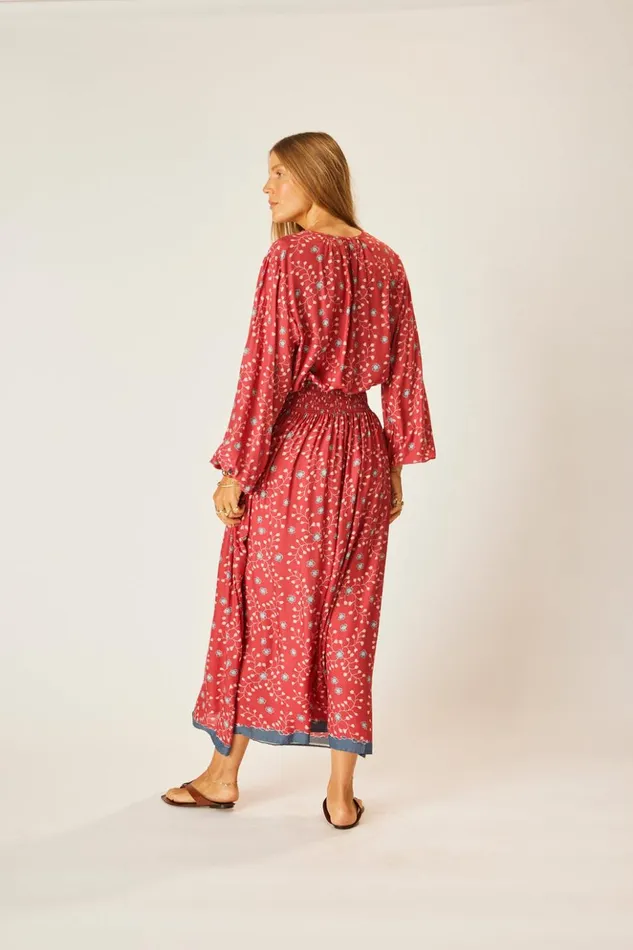 Bella Skirt Pinwheel Barn Red Women Natalie Martin Bottoms