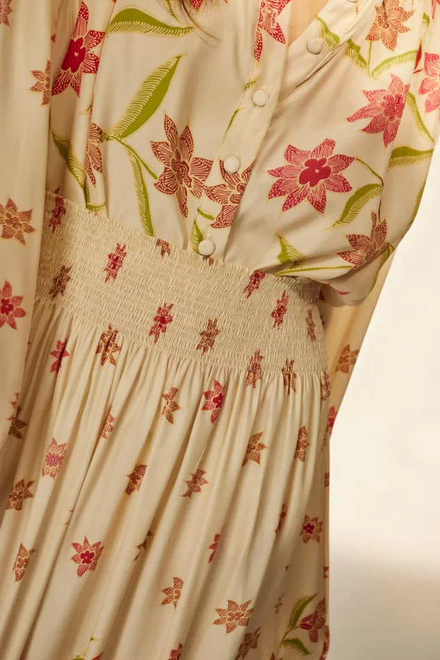 Bella Skirt Starflower Cream Women Natalie Martin Bottoms