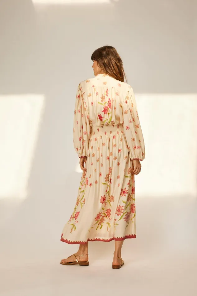 Bella Skirt Starflower Cream Women Natalie Martin Bottoms
