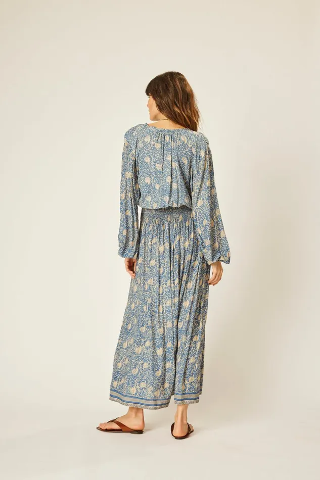Bella Skirt Water Lily Blue Women Natalie Martin Bottoms