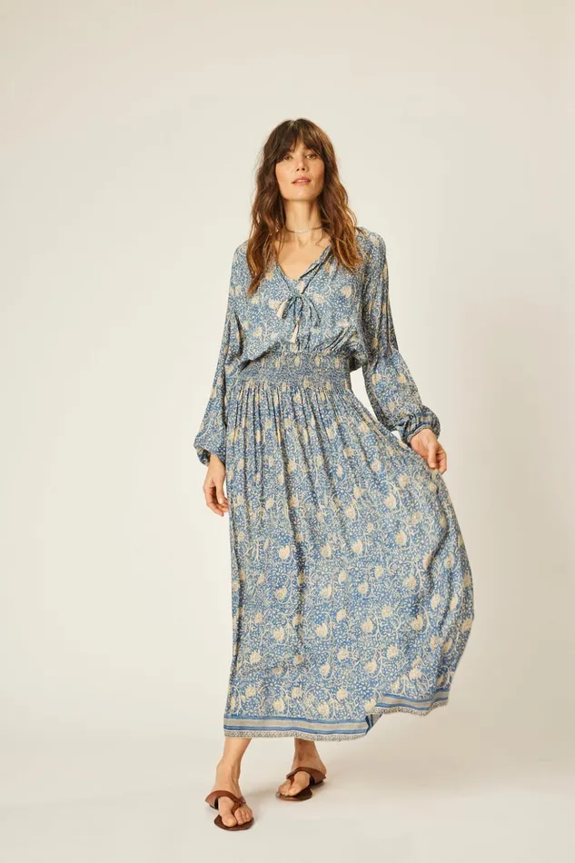 Bella Skirt Water Lily Blue Women Natalie Martin Bottoms