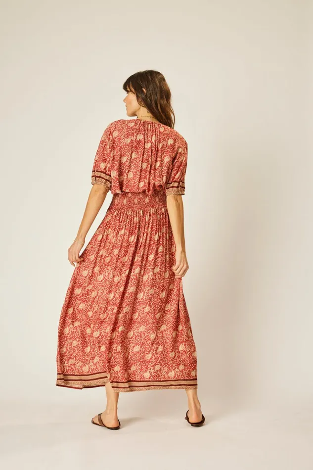 Bella Skirt Water Lily Terracotta Women Natalie Martin Bottoms Bella Skirt Water Lily Terracotta Women Natalie Martin Bottoms