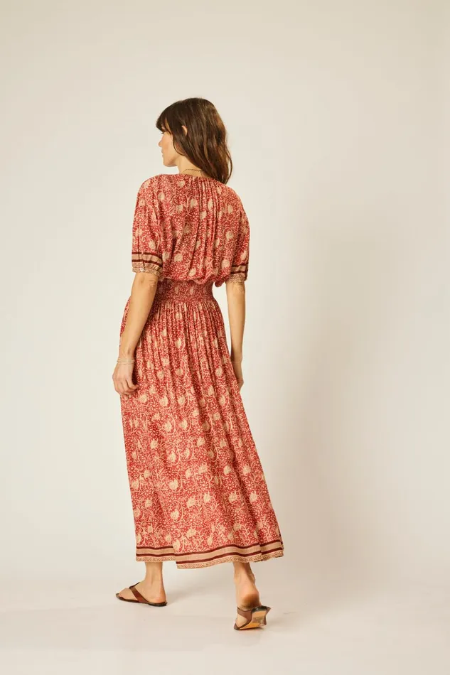 Bella Skirt Water Lily Terracotta Women Natalie Martin Bottoms Bella Skirt Water Lily Terracotta Women Natalie Martin Bottoms