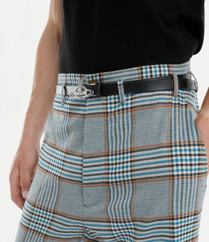Belts And Harnesses Men Vivienne Westwood Small Line Orb Buckle Belt In Black