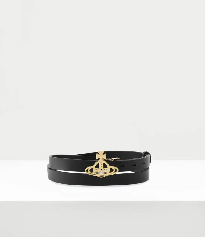 Belts And Harnesses WomenMen Vivienne Westwood Small Line Orb Buckle Belt In Black Belts And Harnesses WomenMen Vivienne Westwood Small Line Orb Buckle Belt In Black