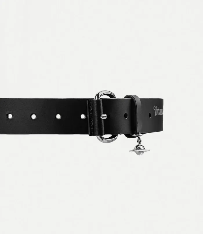 Belts And Harnesses WomenMen Vivienne Westwood Wide Alex Charm Belt In BlackSilverHw