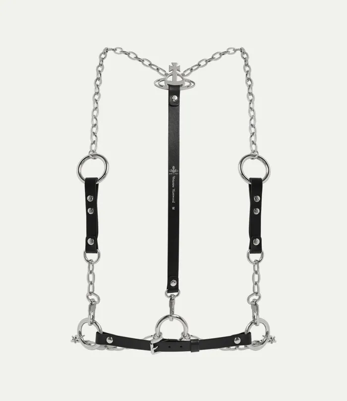 Belts And Harnesses Women Vivienne Westwood Studs Belts Chain Harness In Black Belts And Harnesses Women Vivienne Westwood Studs Belts Chain Harness In Black